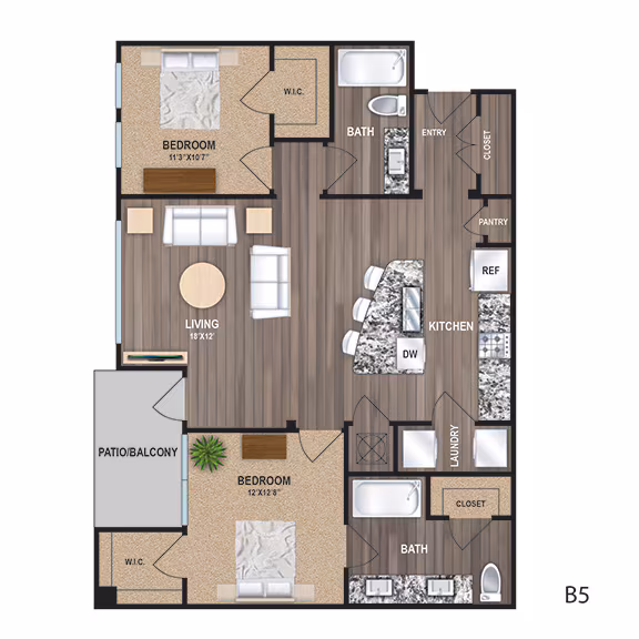 Unit 12304 floor plan